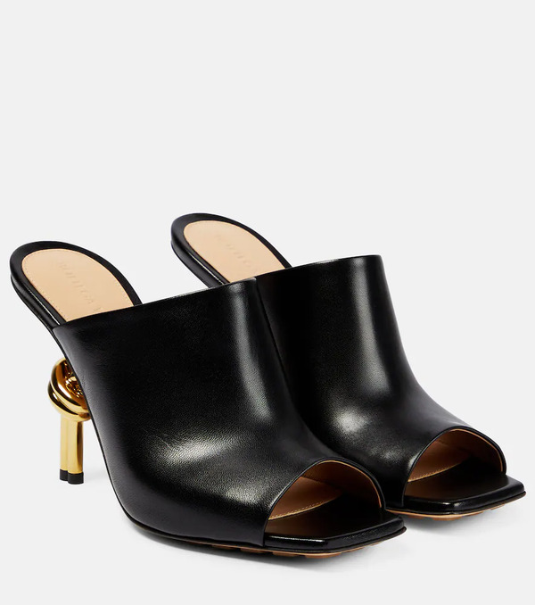  Bottega Veneta Bottega Veneta Knot Leather Mules 