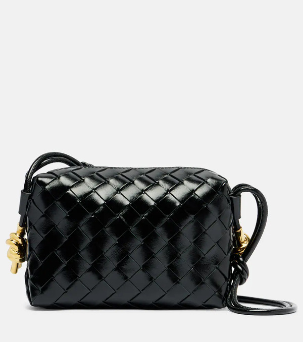  Bottega Veneta Bottega Veneta Loop Mini Leather Crossbody Bag 