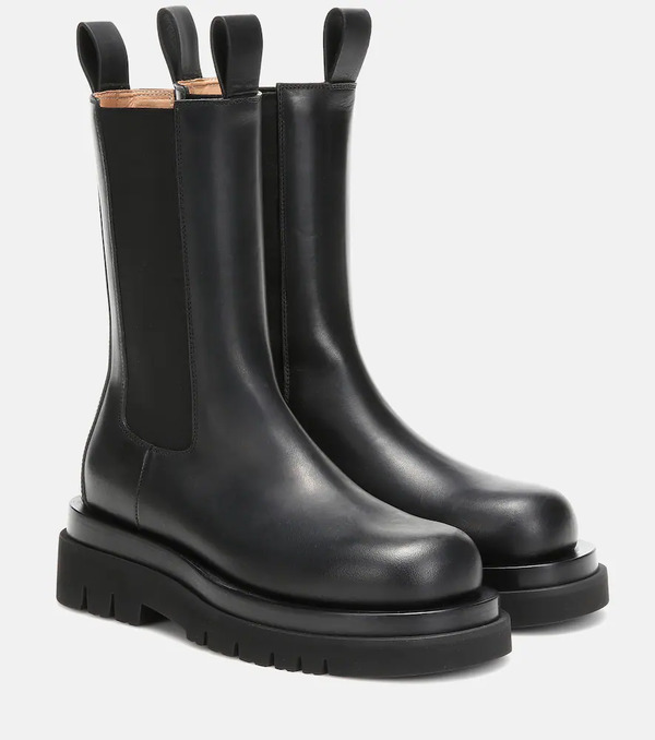  Bottega Veneta Bottega Veneta Lug Leather Ankle Boots 