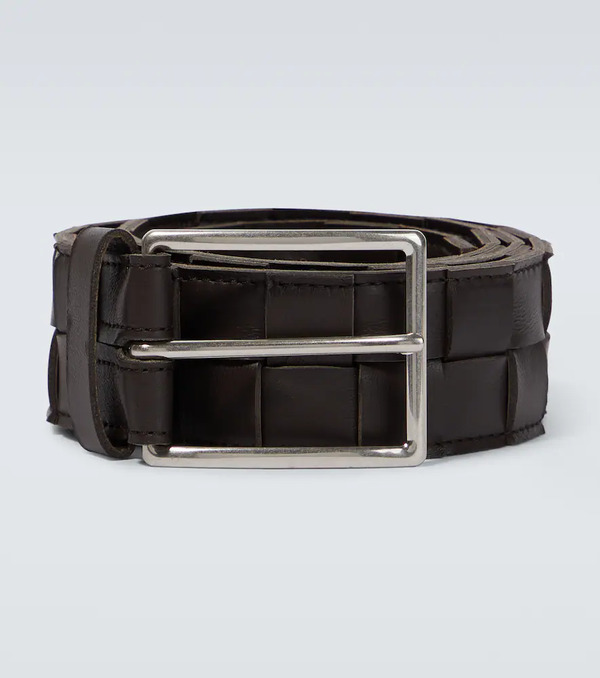 Bottega Veneta Bottega Veneta Maxi Intreccio Leather Belt 