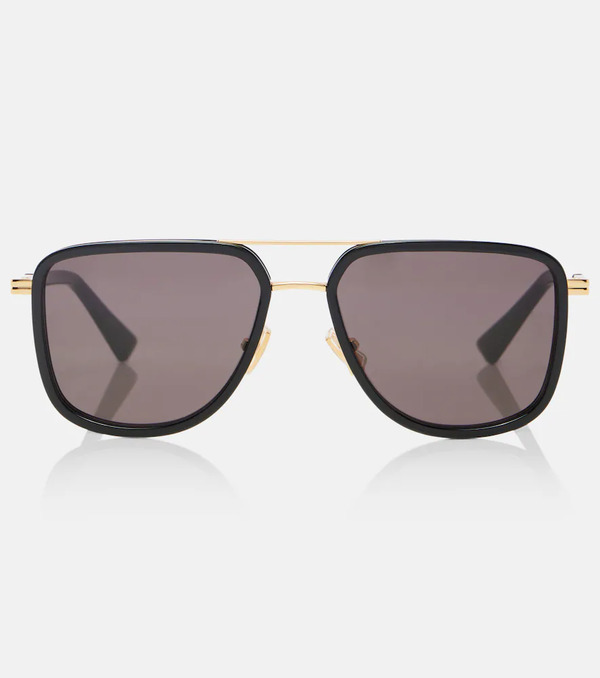  Bottega Veneta Bottega Veneta Metal Combi Aviator Sunglasses 