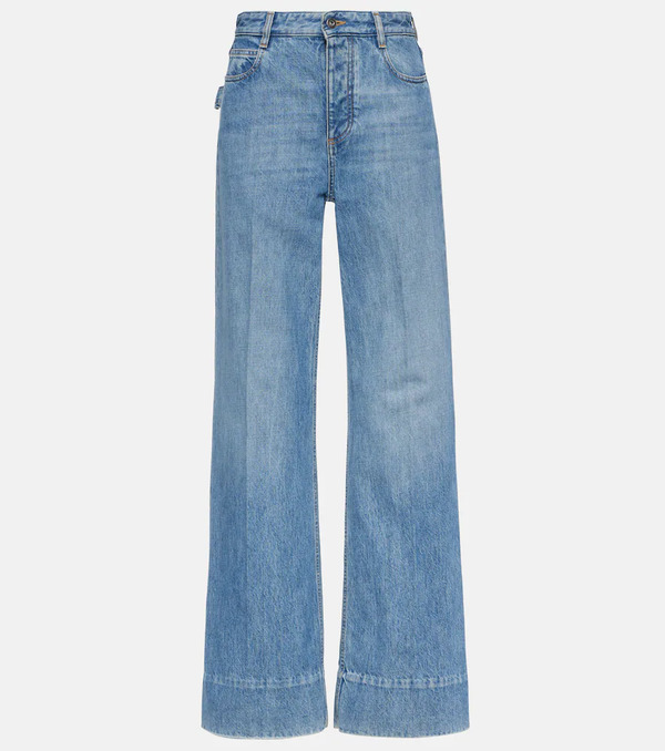  Bottega Veneta Bottega Veneta Mid-rise Wide-leg Jeans 
