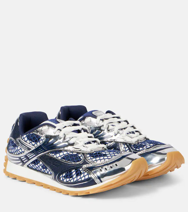  Bottega Veneta Bottega Veneta Orbit Leather-trimmed Sneakers 