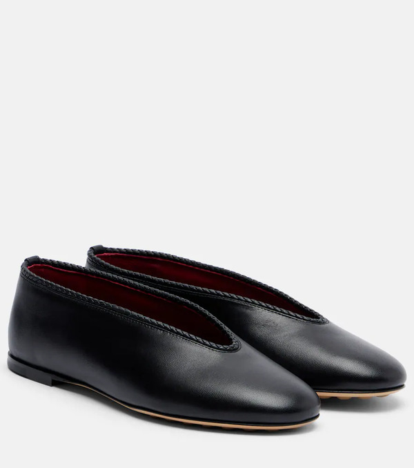  Bottega Veneta Bottega Veneta Rosa Leather Ballet Flats 