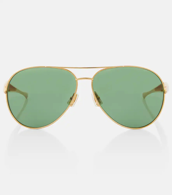  Bottega Veneta Bottega Veneta Sardine Aviator Sunglasses 