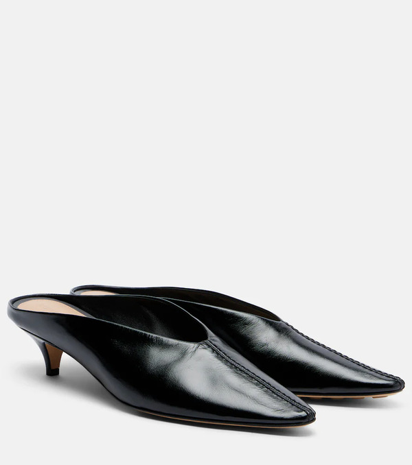  Bottega Veneta Bottega Veneta Virna Leather Mules 