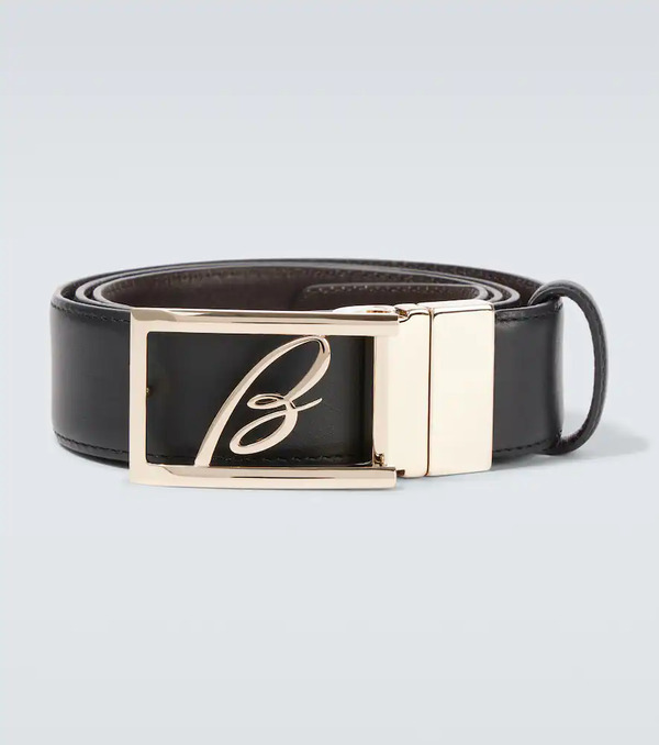  Brioni Brioni Logo Leather Belt 