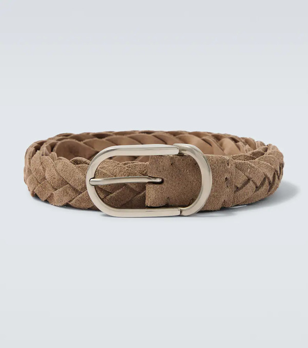  Brunello Cucinelli Brunello Cucinelli Braided Suede Belt 