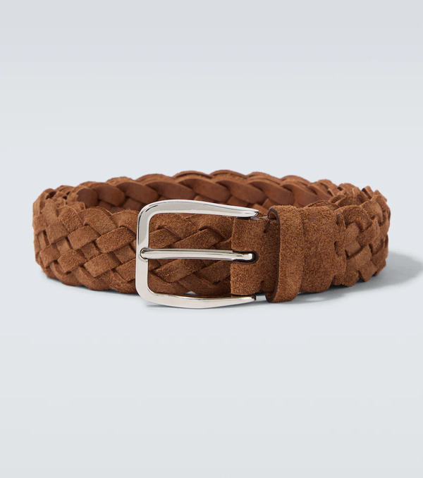  Brunello Cucinelli Brunello Cucinelli Braided Suede Belt 