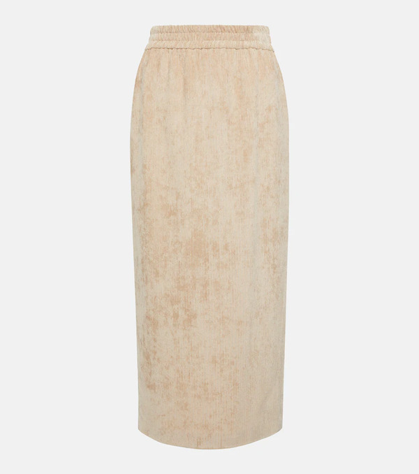  Brunello Cucinelli Brunello Cucinelli Corduroy Pencil Midi Skirt 