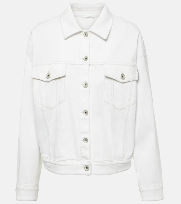  Brunello Cucinelli Brunello Cucinelli Cotton-blend Denim Jacket 