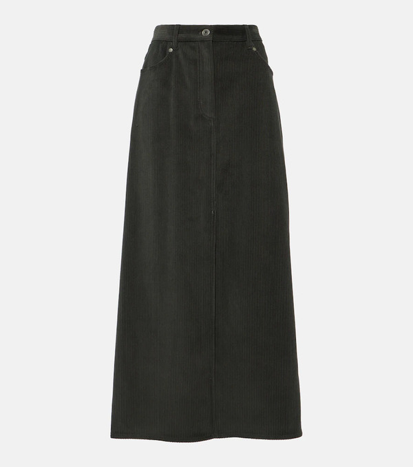  Brunello Cucinelli Brunello Cucinelli Cotton Corduroy Maxi Skirt 