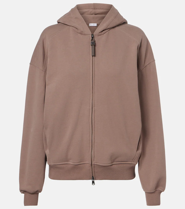  Brunello Cucinelli Brunello Cucinelli Cotton Jersey Zip-up Hoodie 