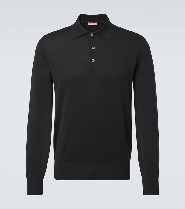  Brunello Cucinelli Brunello Cucinelli Cotton Polo Sweater 
