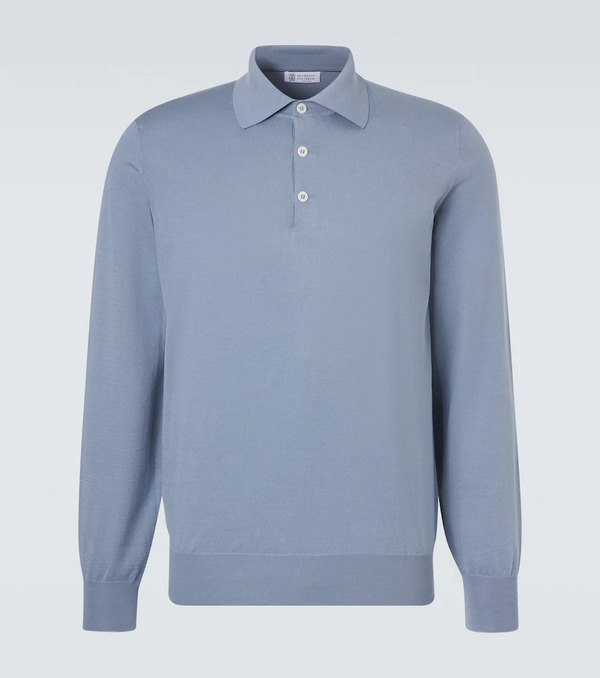  Brunello Cucinelli Brunello Cucinelli Cotton Polo Sweater 