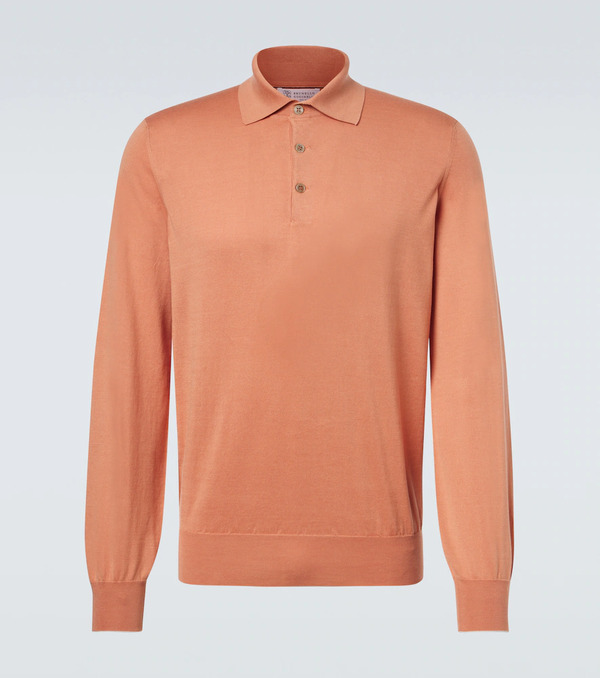  Brunello Cucinelli Brunello Cucinelli Cotton Polo Sweater 