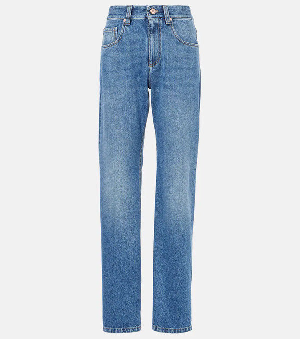  Brunello Cucinelli Brunello Cucinelli High-rise Straight Jeans 