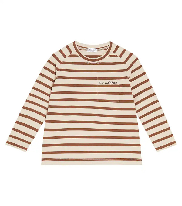  Brunello Cucinelli Kids Brunello Cucinelli Kids Cotton-blend Jersey T-shirt 