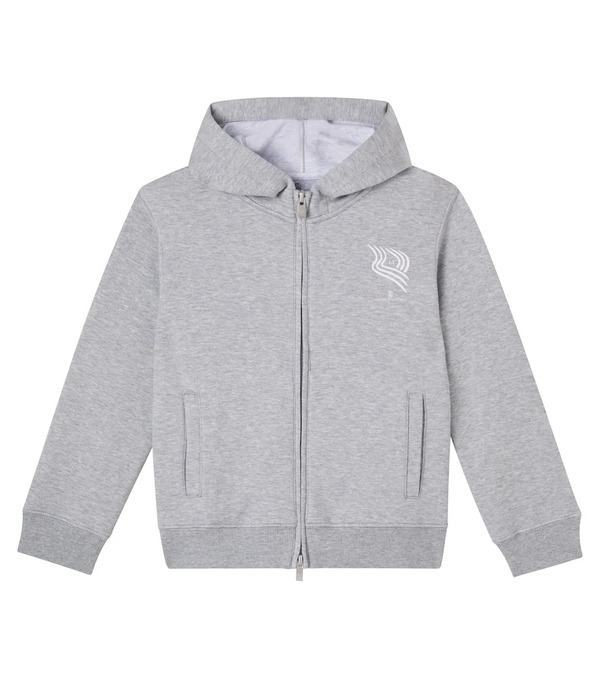  Brunello Cucinelli Kids Brunello Cucinelli Kids Cotton-blend Terry Hoodie 