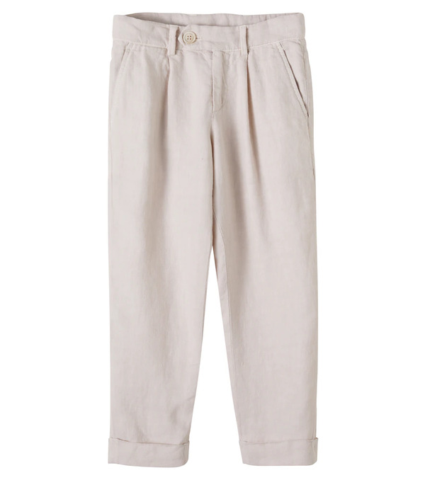  Brunello Cucinelli Kids Brunello Cucinelli Kids Linen Pants 