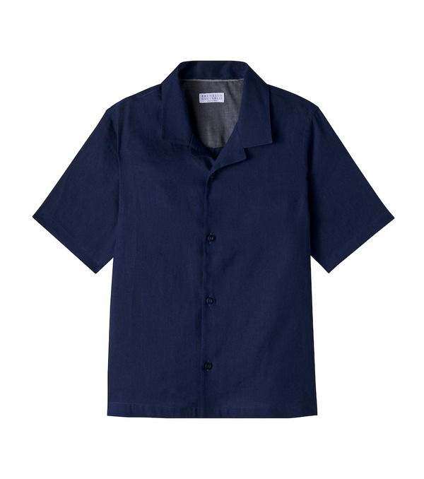  Brunello Cucinelli Kids Brunello Cucinelli Kids Linen Shirt 