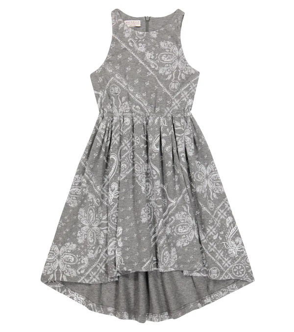  Brunello Cucinelli Kids Brunello Cucinelli Kids Paisley Dress 