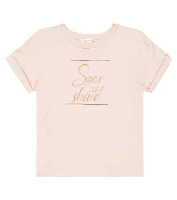  Brunello Cucinelli Kids Brunello Cucinelli Kids Printed Cotton T-shirt 