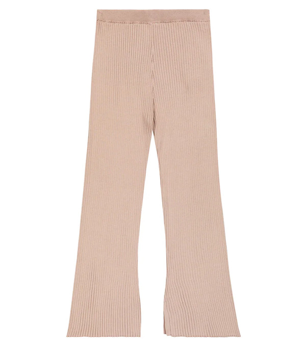  Brunello Cucinelli Kids Brunello Cucinelli Kids Ribbed-knit Cotton Pants 