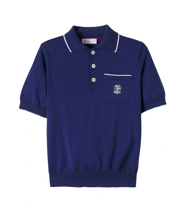  Brunello Cucinelli Kids Brunello Cucinelli Kids Wool Polo Shirt 