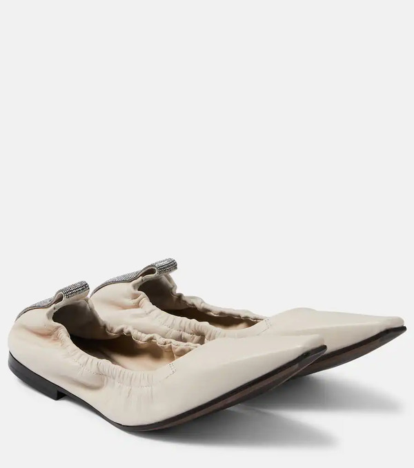  Brunello Cucinelli Brunello Cucinelli Leather Ballet Flats 