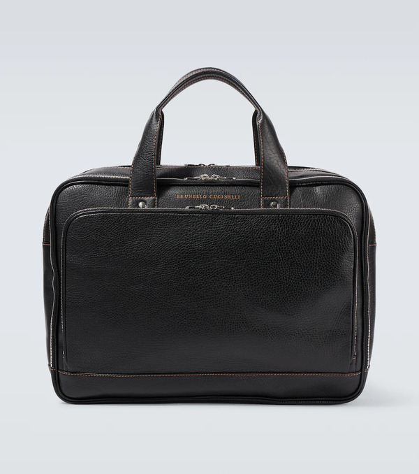  Brunello Cucinelli Brunello Cucinelli Leather Briefcase 