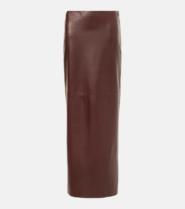  Brunello Cucinelli Brunello Cucinelli Leather Maxi Skirt 