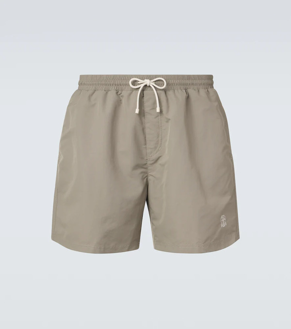 Brunello Cucinelli Brunello Cucinelli Logo Swim Trunks 