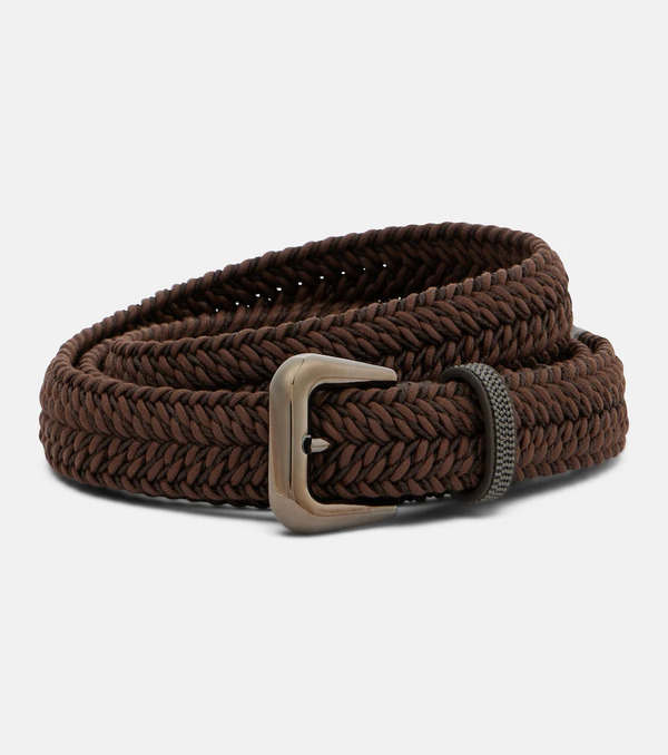  Brunello Cucinelli Brunello Cucinelli Monili Braided Leather Belt 