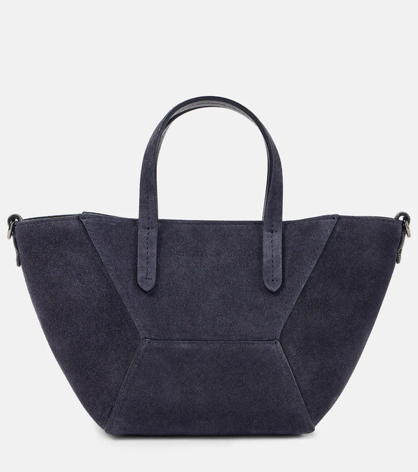  Brunello Cucinelli Brunello Cucinelli Monili Suede Tote Bag 