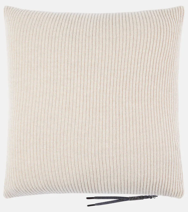  Brunello Cucinelli Brunello Cucinelli Ribbed-knit Cashmere Cushion 