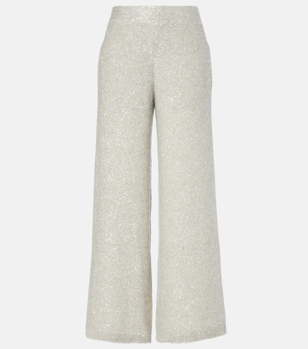  Brunello Cucinelli Brunello Cucinelli Sequined Wide-leg Pants 