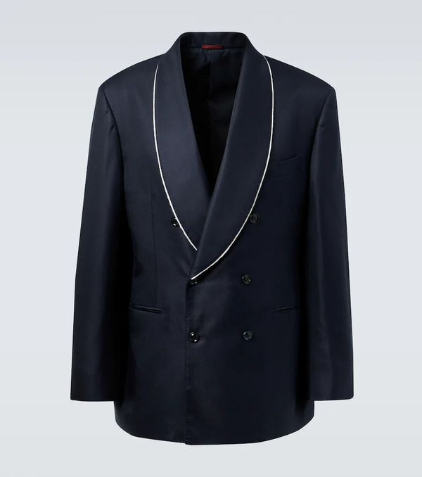  Brunello Cucinelli Brunello Cucinelli Silk Tuxedo Jacket 