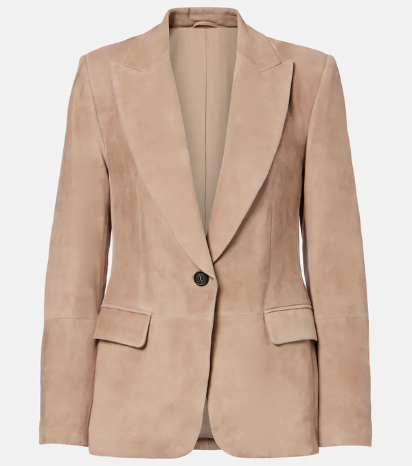  Brunello Cucinelli Brunello Cucinelli Suede Blazer 