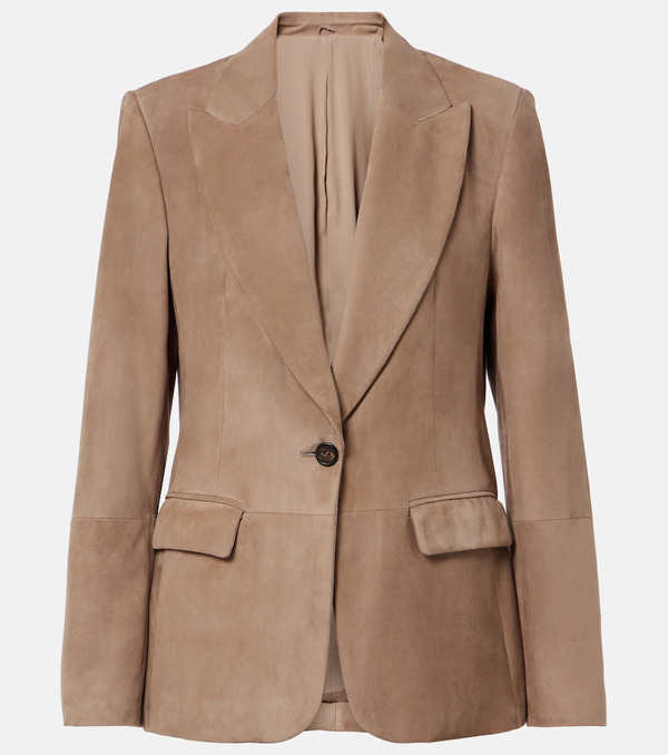  Brunello Cucinelli Brunello Cucinelli Suede Blazer 