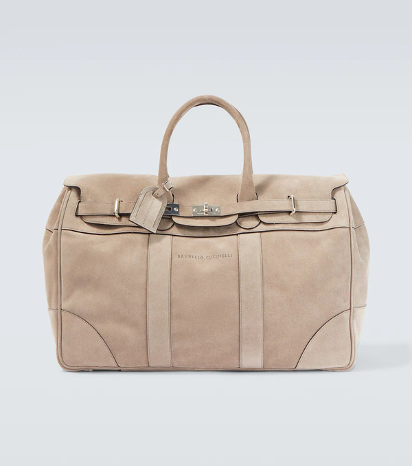  Brunello Cucinelli Brunello Cucinelli Suede Duffel Bag 