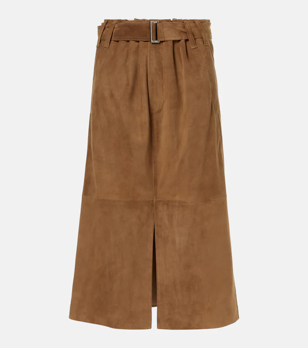  Brunello Cucinelli Brunello Cucinelli Suede Midi Skirt 