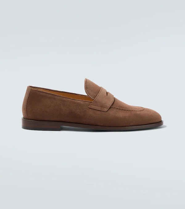  Brunello Cucinelli Brunello Cucinelli Suede Penny Loafers 
