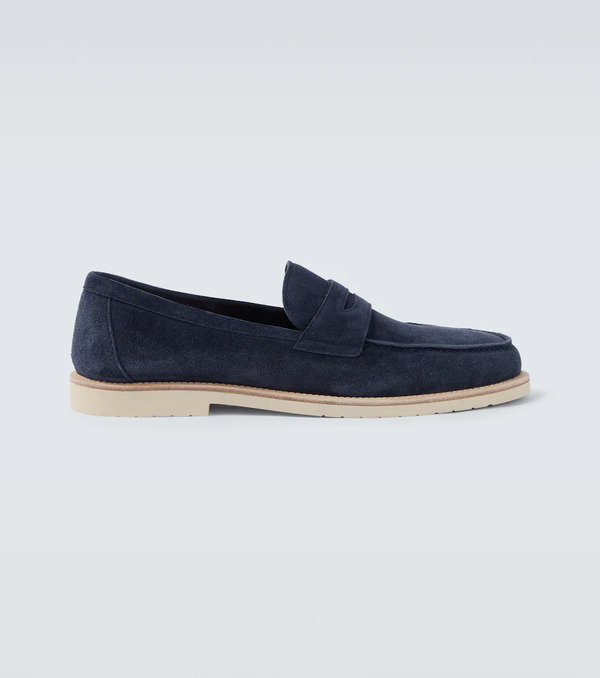  Brunello Cucinelli Brunello Cucinelli Suede Penny Loafers 