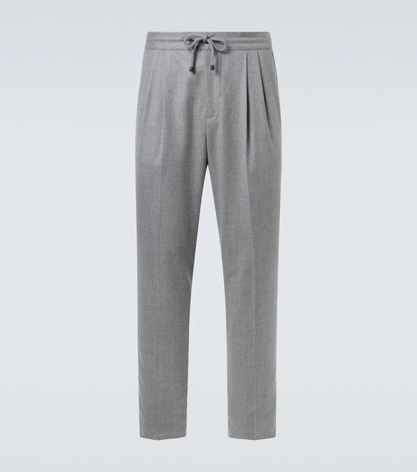  Brunello Cucinelli Brunello Cucinelli Virgin Wool Flannel Straight Pants 