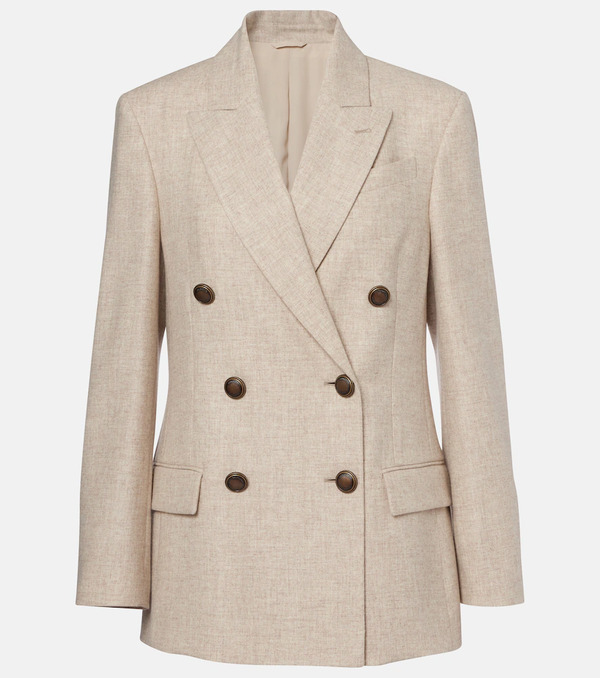  Brunello Cucinelli Brunello Cucinelli Wool And Cashmere Blazer 
