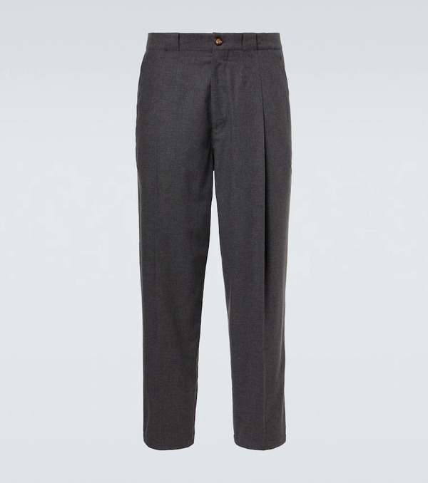  Brunello Cucinelli Brunello Cucinelli Wool, Cotton And Silk Tapered Pants 