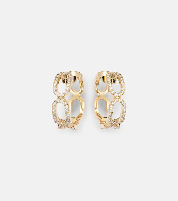  Bucherer Fine Jewellery Bucherer Fine Jewellery Link 18kt Gold Earrings With Diamonds 