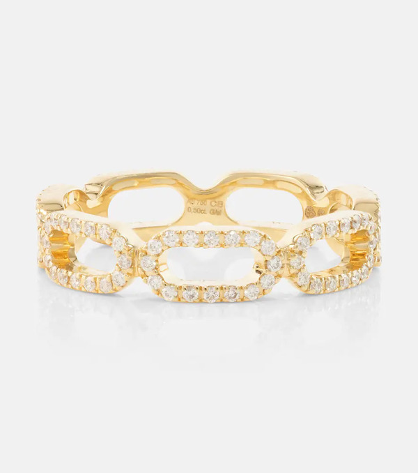  Bucherer Fine Jewellery Bucherer Fine Jewellery Link 18kt Gold Ring With Diamonds 