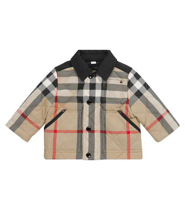  Burberry Kids Burberry Kids Baby Archive Check Quilted Jacket 